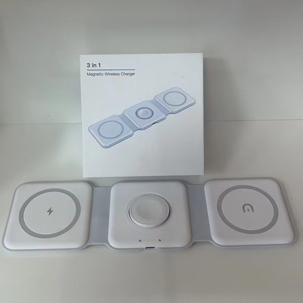 15w 3 In 1 Magnetic Wireless Charger Phone Induction Fast Charging Stand For Phone- 3in1 Magsafe Wireless Charger For Android and Iphone