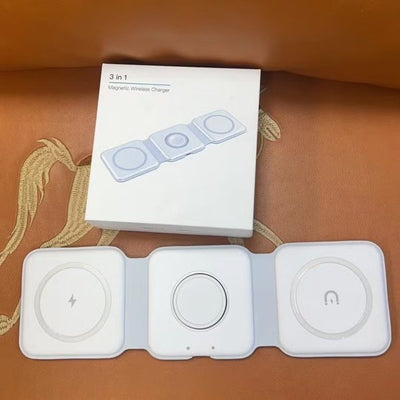 15w 3 In 1 Magnetic Wireless Charger Phone Induction Fast Charging Stand For Phone- 3in1 Magsafe Wireless Charger For Android and Iphone