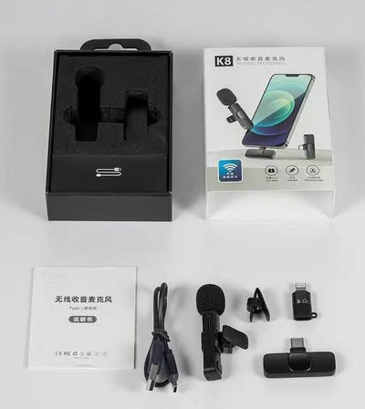 Latest New high quality K8 Type C Wireless Microphone K8 Collar Mic For Type C -