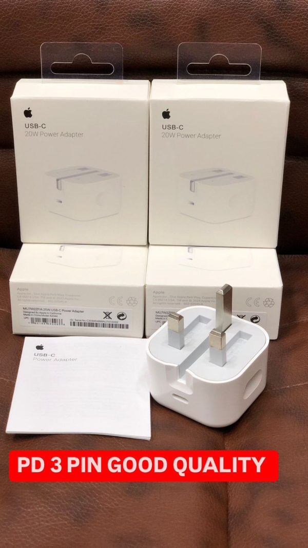 3 Pin Plug 20w Usb-c Power Adapter Fast Charging Type C Pd Charger ₨770
