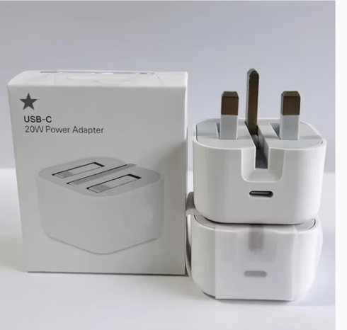3 Pin Plug 20w Usb-c Power Adapter Fast Charging Type C Pd Charger ₨770