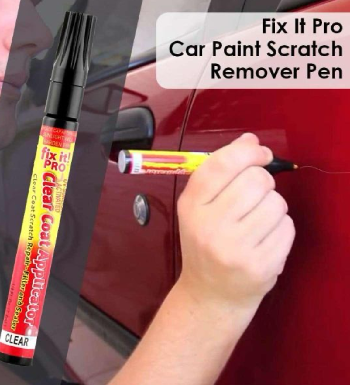 Fix It Pro Car Scratch Repair Remover Pen Magic Clear Coat Applicator Filler & Sealer Painting Pen