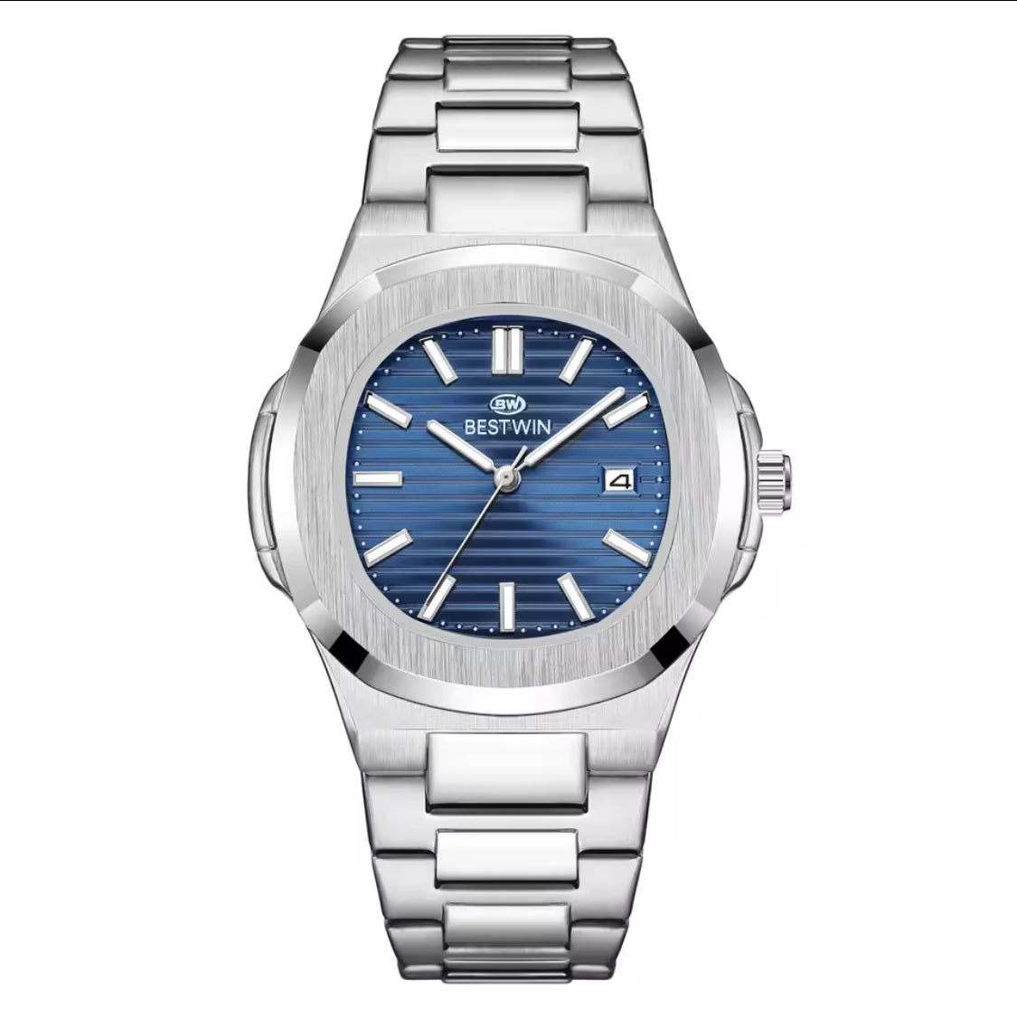 Bestwin Bw-137 Men’s Luxury Quartz Watch – Classic Analog Display, Stainless Steel Chain- Waterproof Design