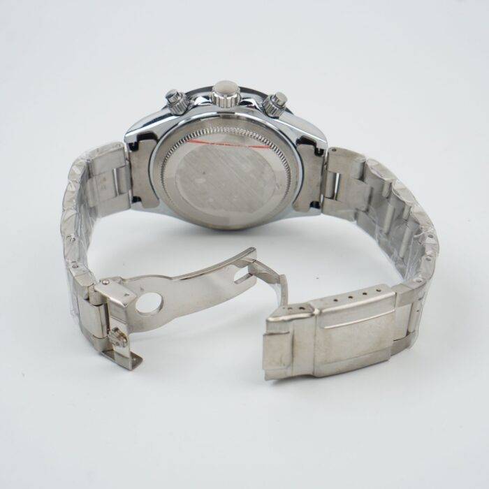Rolex Daytona AAA Quality- Rotating Bezel- Quartz Chronograph Movement- Silver Stainless Steel Chain- Master  Lock