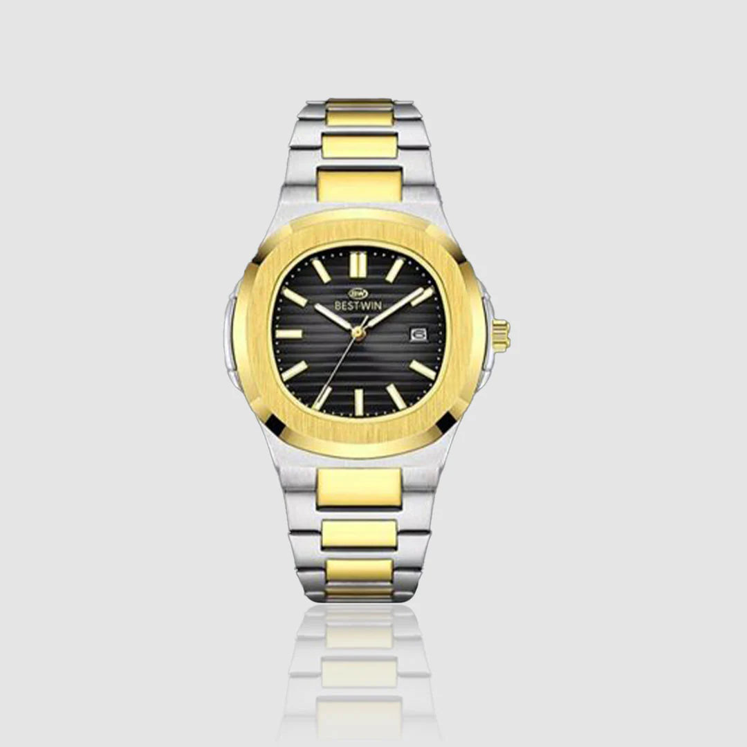 Bestwin Bw-137 Men’s Luxury Quartz Watch – Classic Analog Display, Stainless Steel Chain- Waterproof Design