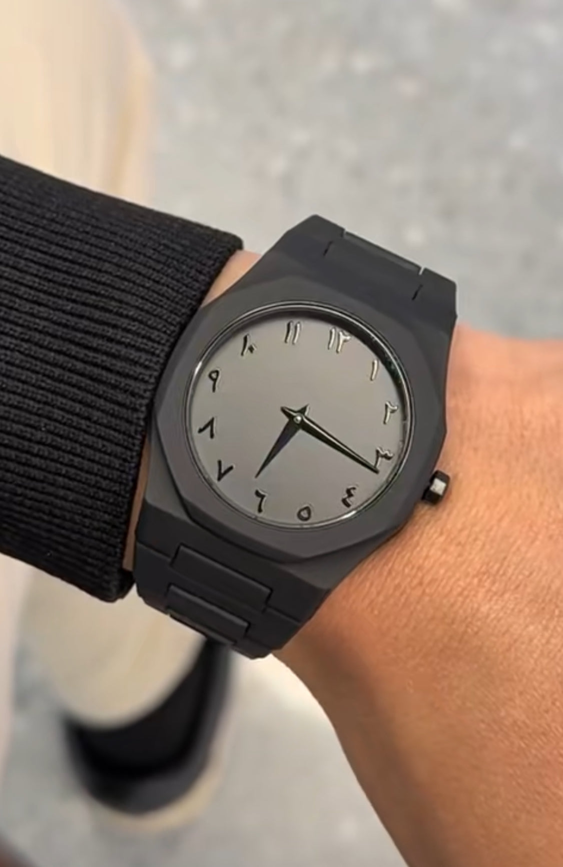 Arabic Black Dial Aura 2025 High Quality Trending Watch ( WITH BOX )