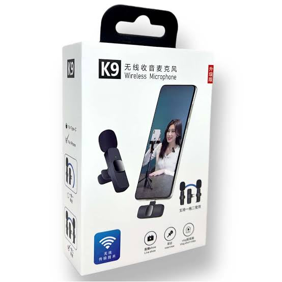 K9 Dual Wireless Collar Microphone- Two Mics One Receiver