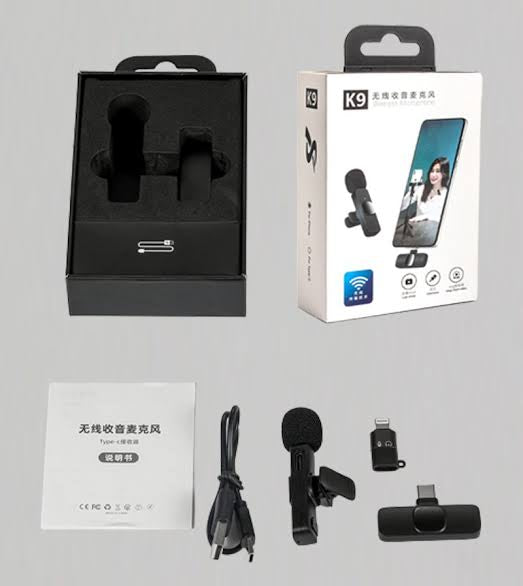 K9 Dual Wireless Collar Microphone- Two Mics One Receiver