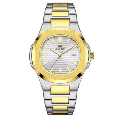 Bestwin Bw-137 Men’s Luxury Quartz Watch – Classic Analog Display, Stainless Steel Chain- Waterproof Design