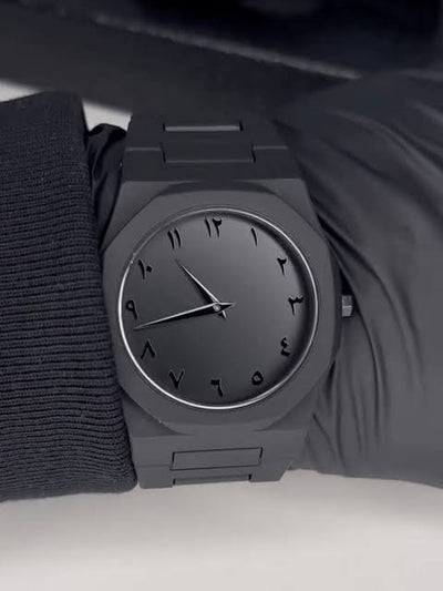 Arabic Black Dial Aura 2025 High Quality Trending Watch ( WITH BOX )
