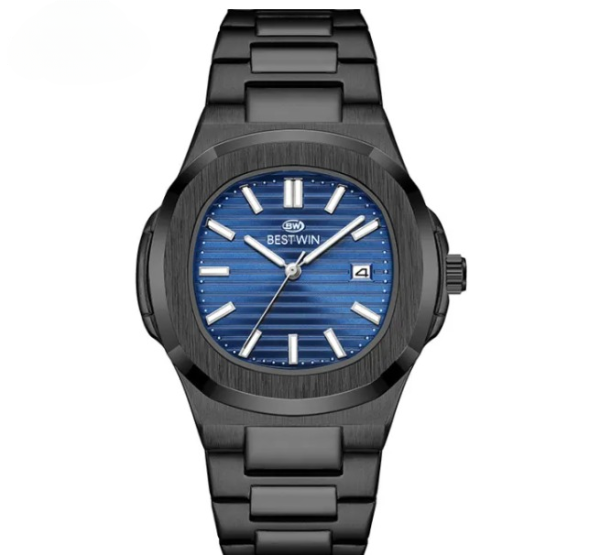 Bestwin Bw-137 Men’s Luxury Quartz Watch – Classic Analog Display, Stainless Steel Chain- Waterproof Design