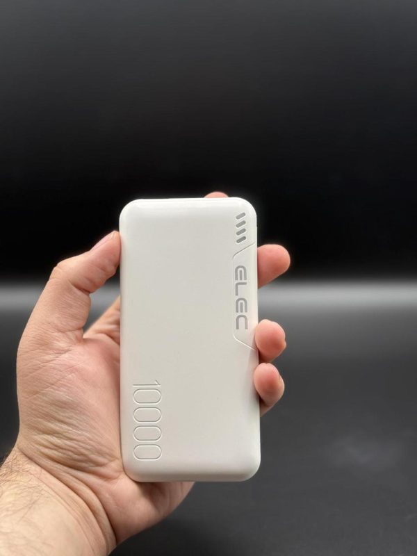 Elec 10,000mah Fast Charging Power Bank – White | Dual Type-a & Type-c Output | With Box ₨1,302