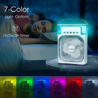 MINI Mist Portable AC Fan With Led Night Light, | Humidifier Function