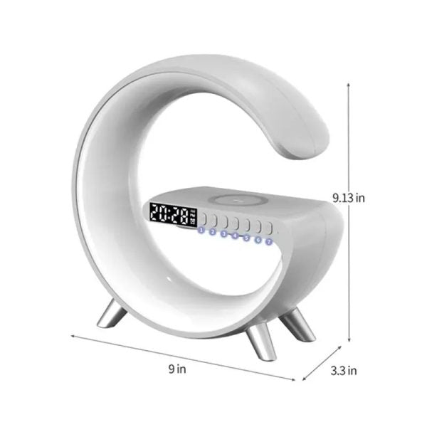 G63 G-Shaped 15w Fast Wireless Charging- Bluetooth Speaker RGB Lamp