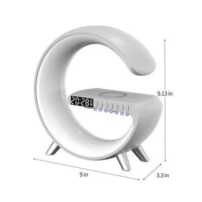 G63 G-Shaped 15w Fast Wireless Charging- Bluetooth Speaker RGB Lamp