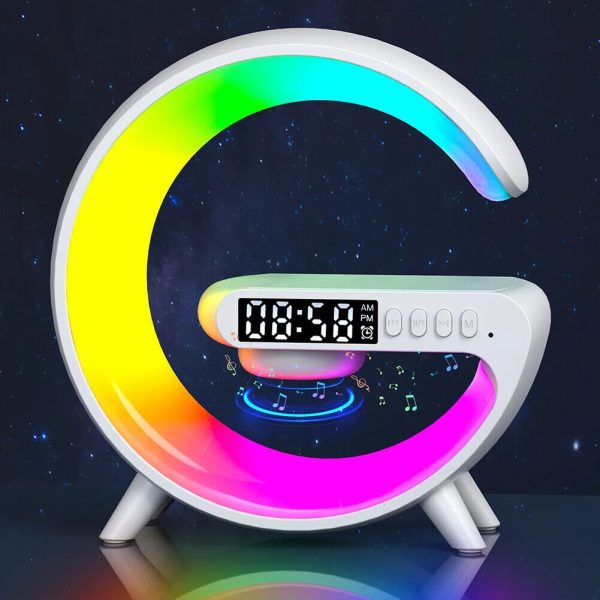 G63 G-Shaped 15w Fast Wireless Charging- Bluetooth Speaker RGB Lamp