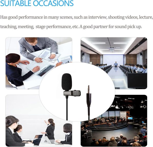 Professional Lavalier Mic 3.5mm Suitable For Mobile Phones Iphone And Other Devices.