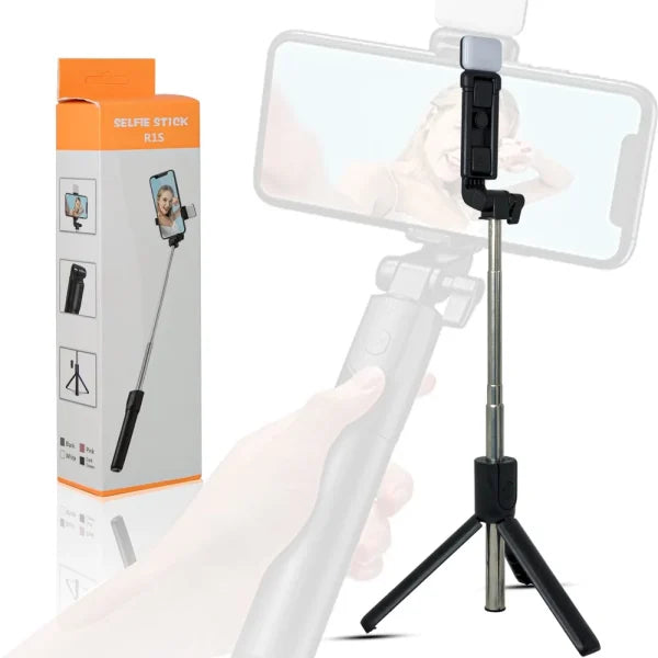 R1s Selfie Stick With Tripod | Bluetooth Foldable Selfie Rod For Phone Action Camera Iphone