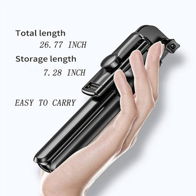 R1s Selfie Stick With Tripod | Bluetooth Foldable Selfie Rod For Phone Action Camera Iphone