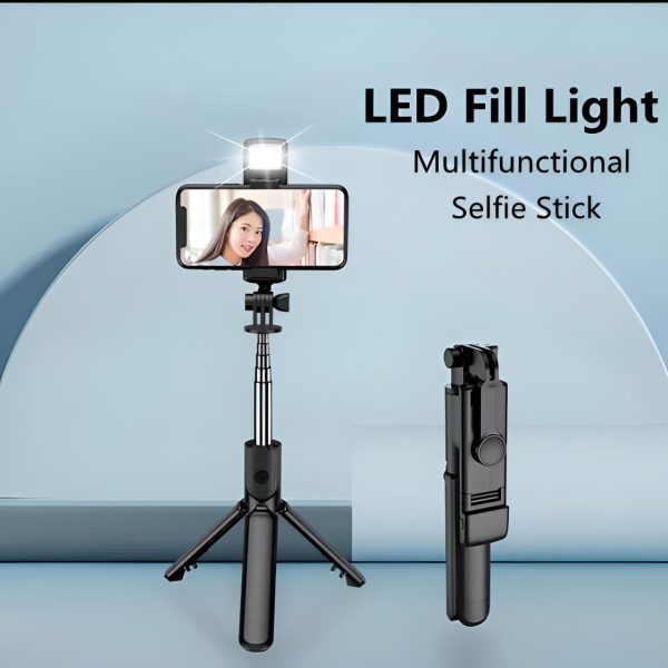R1s Selfie Stick With Tripod | Bluetooth Foldable Selfie Rod For Phone Action Camera Iphone