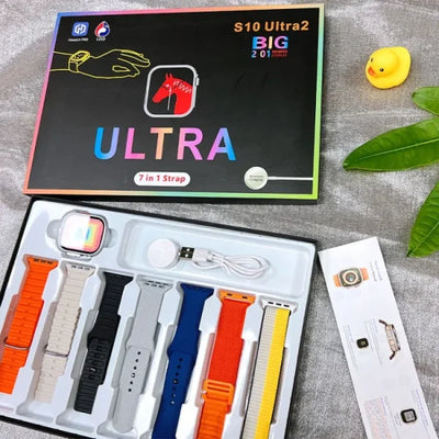S10 Ultra 2 Smart Watch For Kids & Adults | 7 Stylish Straps | Titanium Body | Magnetic Charger | Water Resistant